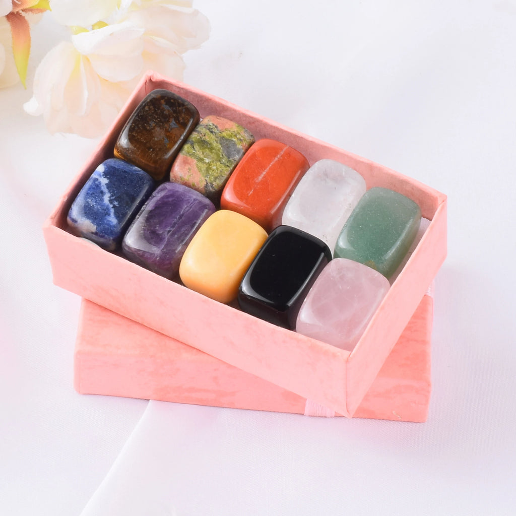 Natural Tumbled Chakra Stones – Reiki Healing Crystals for Home Decoration