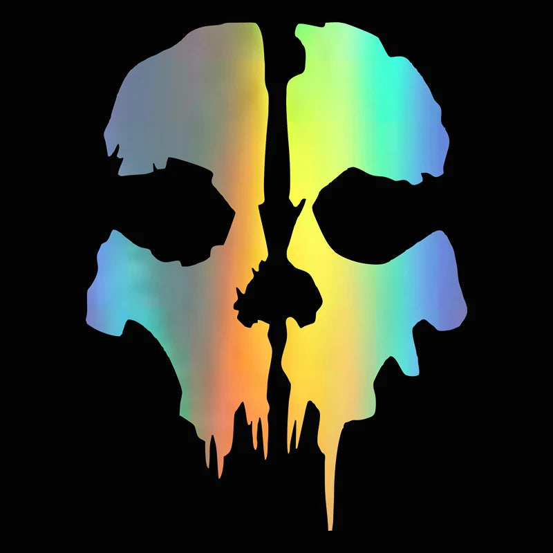 Call of Duty Ghost Skull Decal – Waterproof Vinyl Sticker for Car Windows