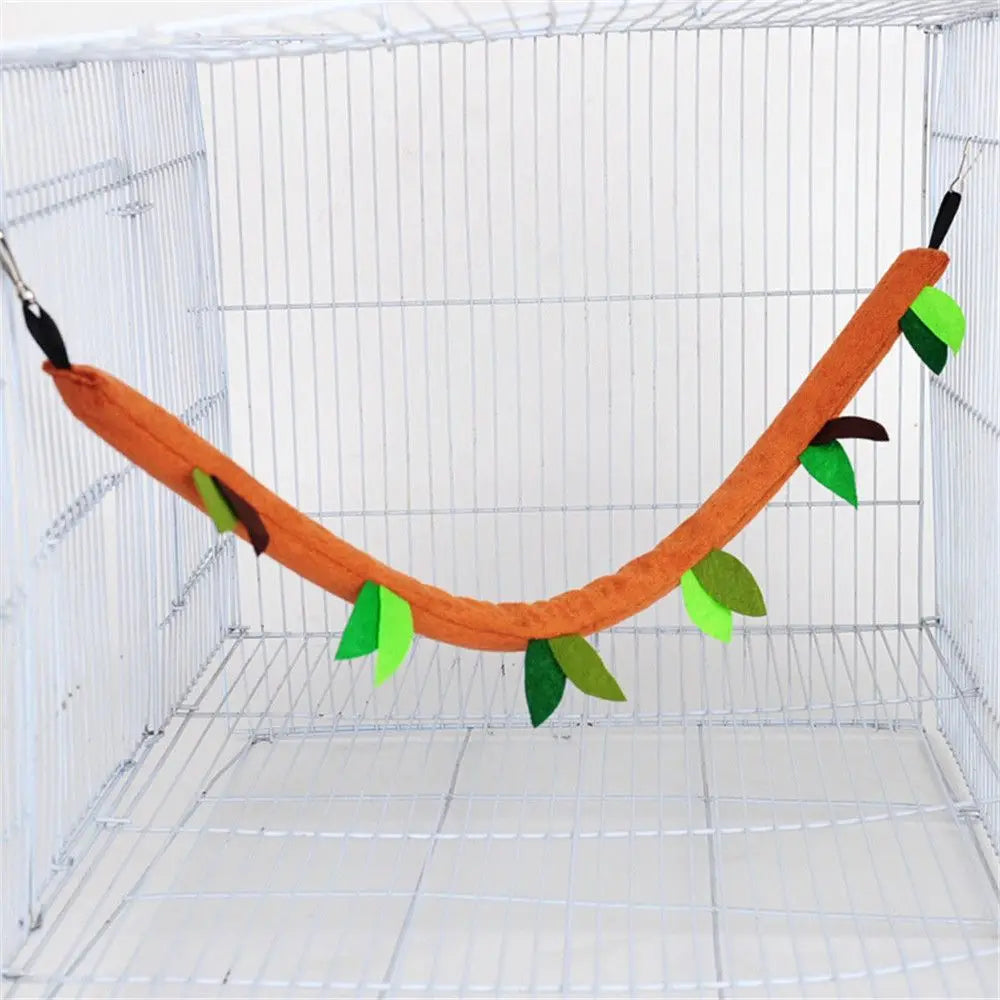 Plush Hamster Hanging Tunnel – Warm Cage Swing Set for Small Animals
