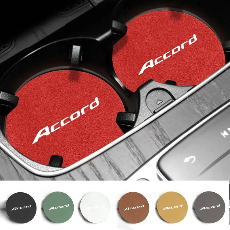 Anti-Slip Rubber Car Coasters – Interior Cup Holder Mats for Honda Accord