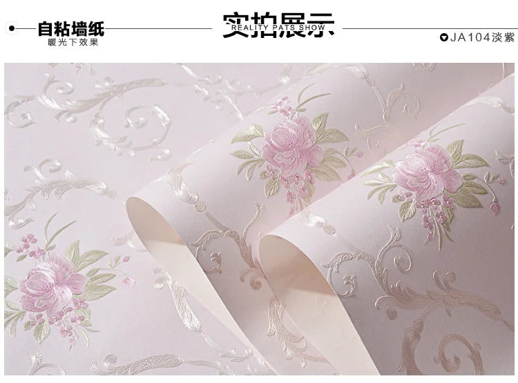 Self-Adhesive 3D Floral Wallpaper – Thickened Wall Decor for Bedroom Living Room