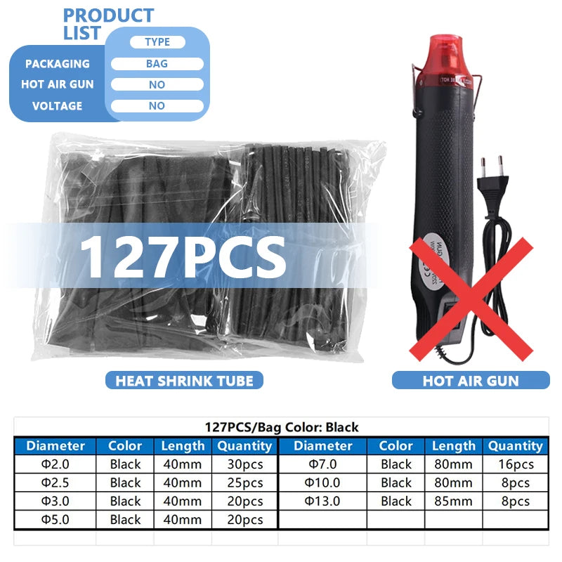 Heat Shrink Tubing Kit – Waterproof Electric Wire Insulation for Cable Repair