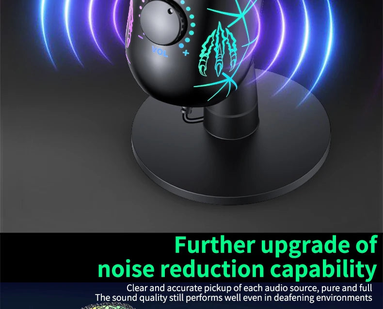 USB Gaming Microphone – Noise Cancelling Condenser for Podcast Recording