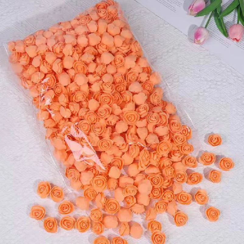 Mini PE Foam Rose Heads – Artificial Flowers for DIY Wedding Party Decor