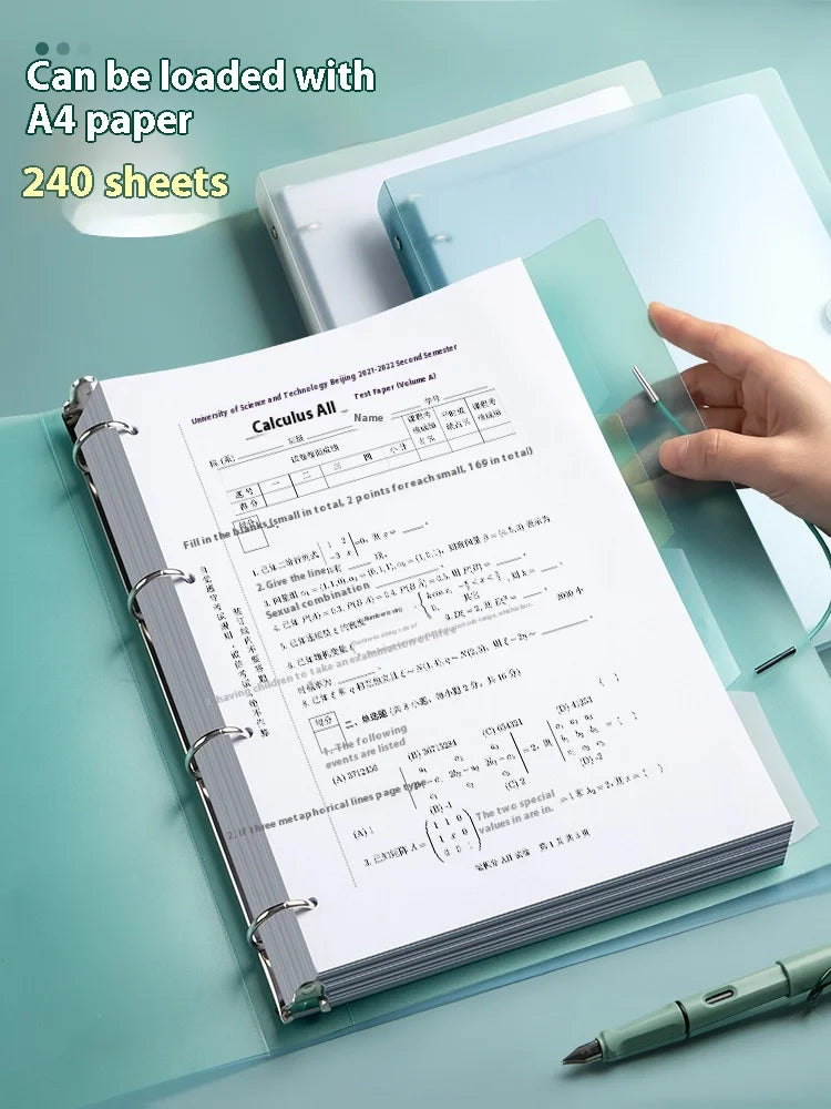 Four Hole A4 Binder – Durable Data Storage Folder for Office Notes