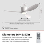 Inverter Ceiling Fan with Light – Silent Cooling for Bedroom and Office