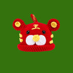Knitted Monster Balaclava – Green Devil Hat for Halloween Cosplay Costume