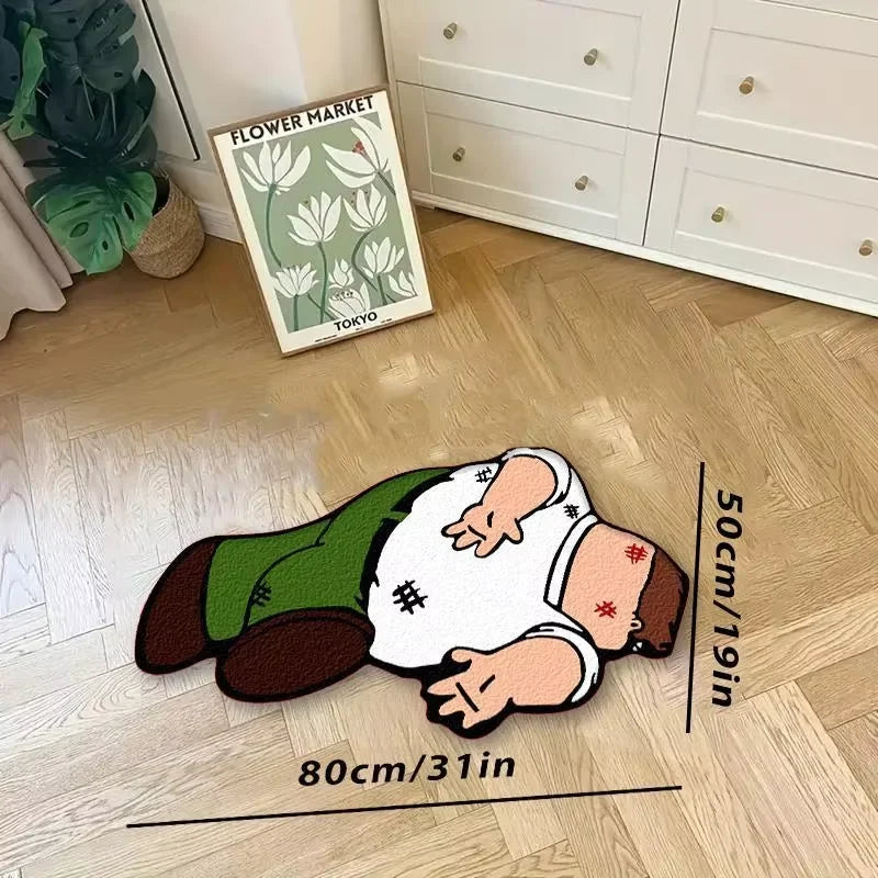 Irregular Cashmere Floor Mat – Anti-Slip Decorative Rug for Living Room