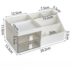 Transparent Desktop Organizer – Multi-Drawer Storage for Office Stationery