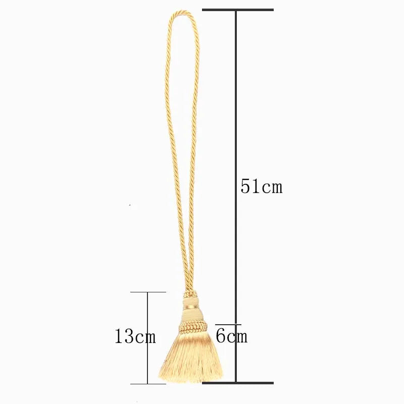 Decorative Curtain Tassel Tieback – Braided Rope Holder for Home Decor