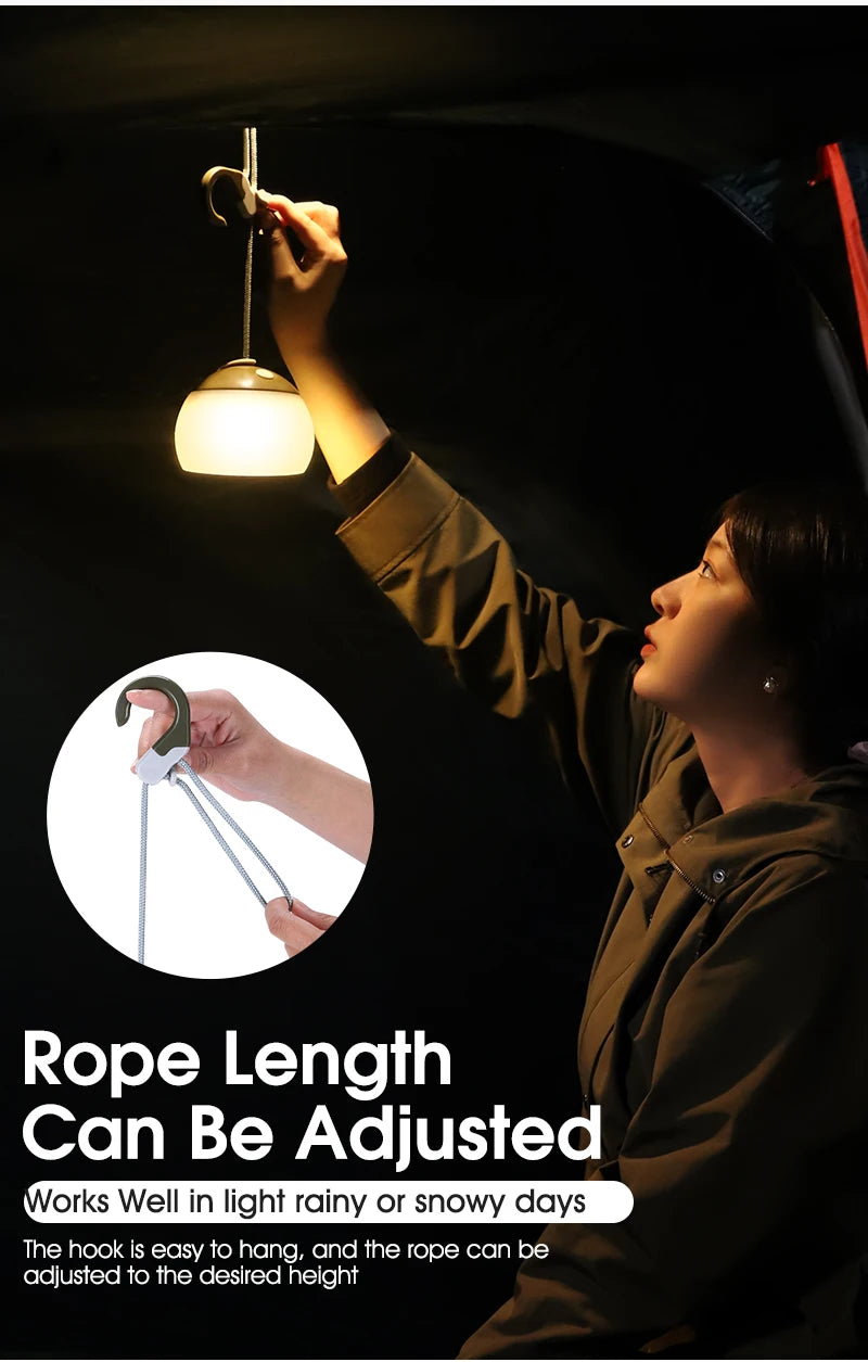 Portable Retro LED Camping Light – Waterproof Hanging Lamp for Outdoor Emergencies
