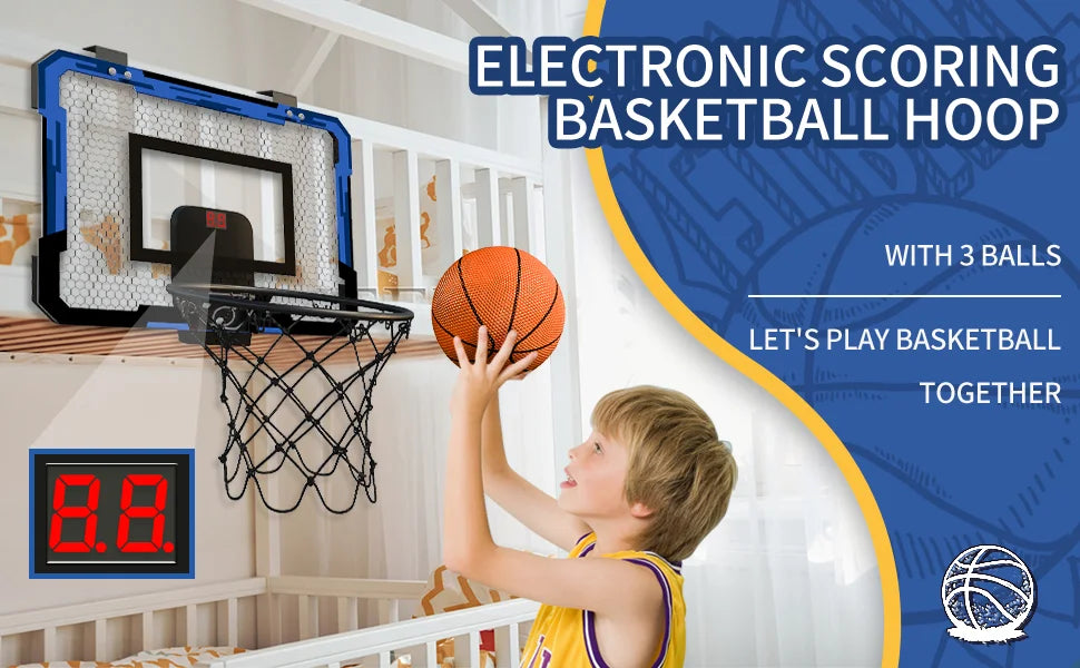 Wall-Mounted Basketball Hoop – Indoor Training Toy for Kids Outdoor Play