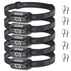Rechargeable LED Headlamp – Waterproof Motion Sensor Torch for Outdoor Camping