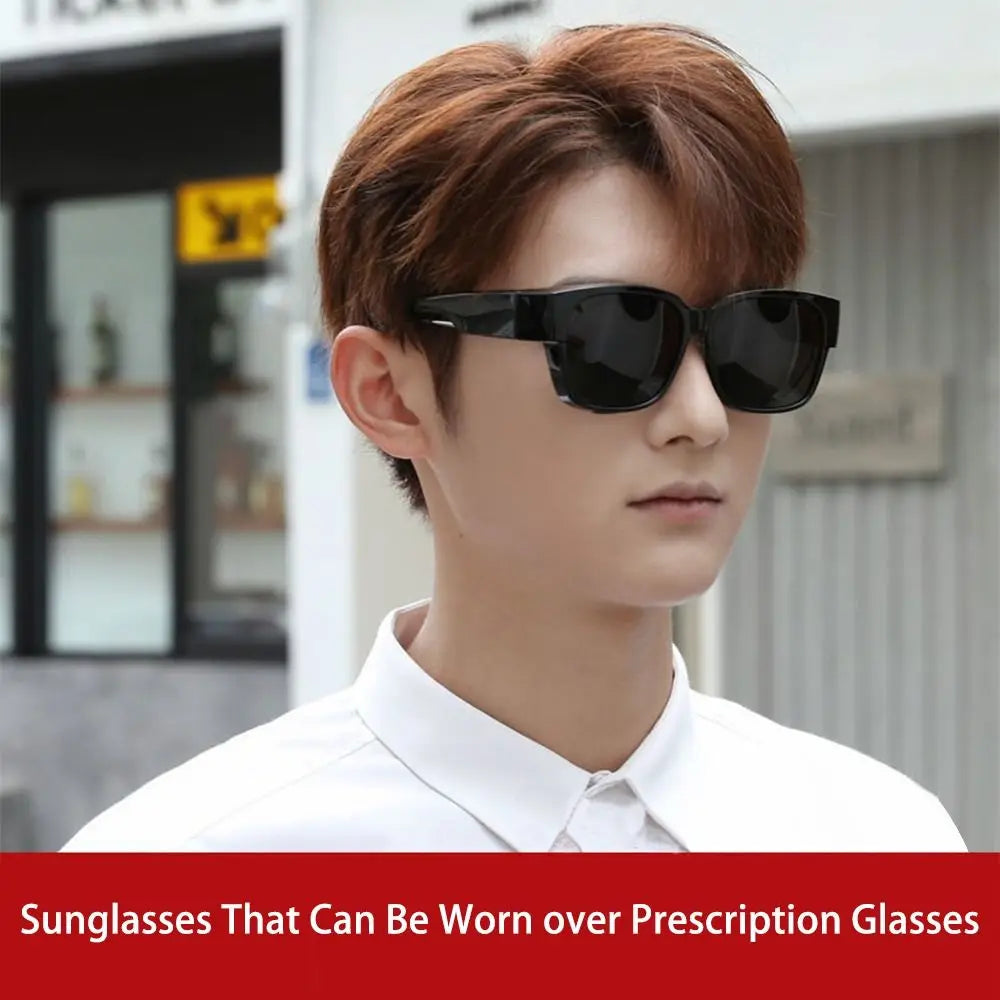 Polarized Fit Over Sunglasses – Square Wrap Around UV Protection for Outdoors