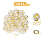 Metallic Pearl and Confetti Balloons – Decorative Latex Set for Party Events