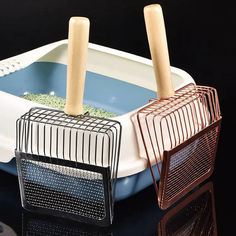 Stainless Steel Cat Litter Scoop – Durable Mesh Sifter for Pet Cleaning