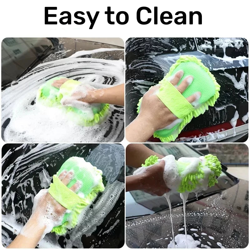 Microfiber Car Wash Sponge – Scratch-Free Mitt for Auto Detailing