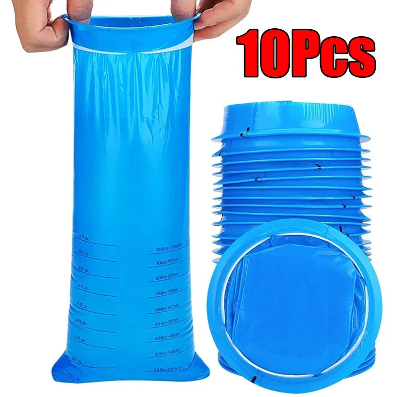 Disposable Vomit Bags – 1000ML Leak-Proof Plastic for Travel and Motion Sickness