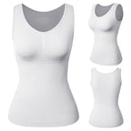 Plus Size Shaper Cami – Built-in Bra Compression Tank for Tummy Control