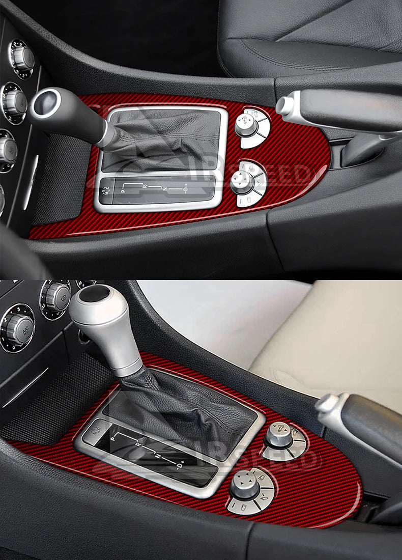 Carbon Fiber Gear Shift Trim – Interior Decal for Mercedes Benz SLK R171