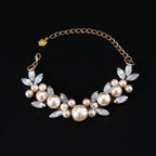 Rhinestone Pearl Pet Collar – Jeweled Dog and Cat Necklace for Weddings