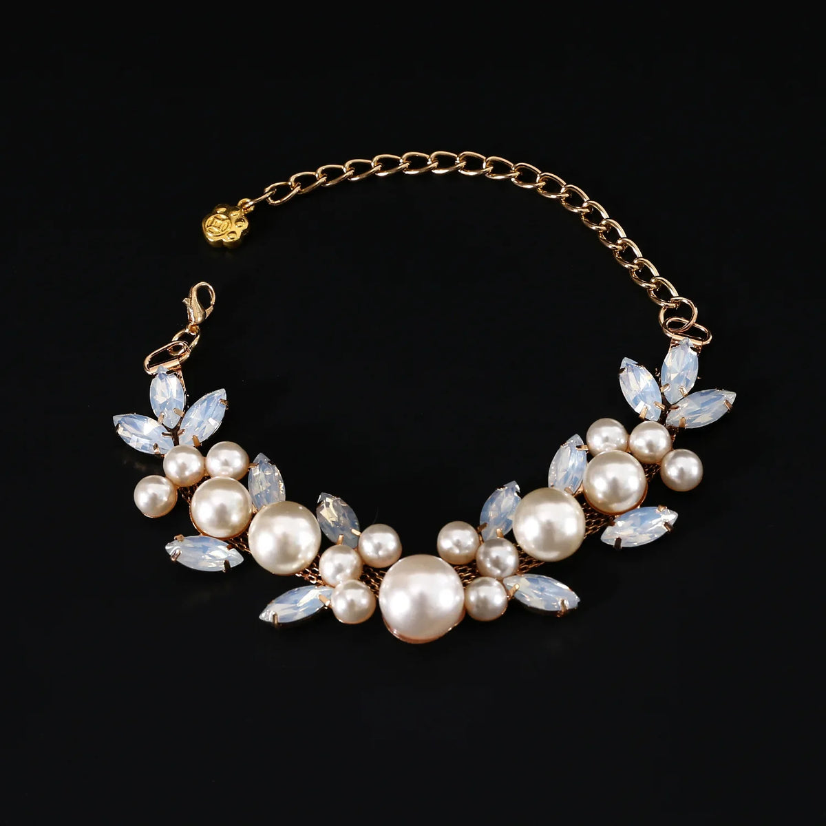 Rhinestone Pearl Pet Collar – Jeweled Dog and Cat Necklace for Weddings