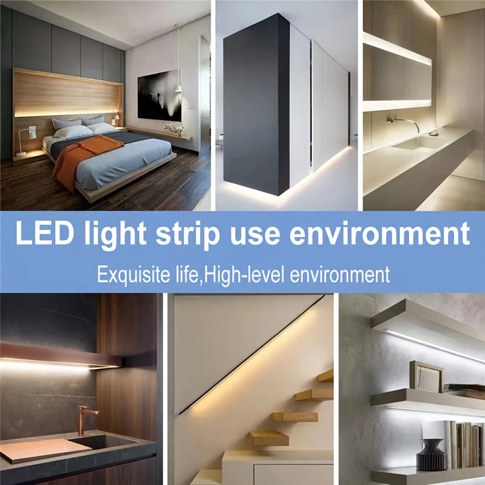 Battery Powered LED Strip Lights – Warm White TV Backlight for Bedroom Decor