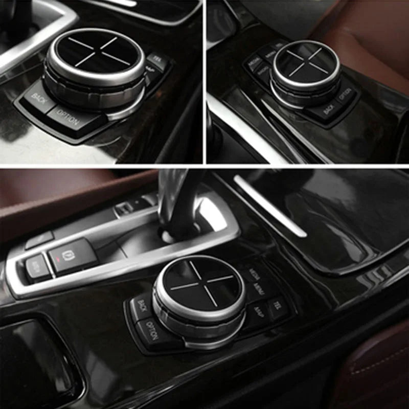 IDrive Multimedia Button Decals – Adhesive Interior Trim for BMW Models