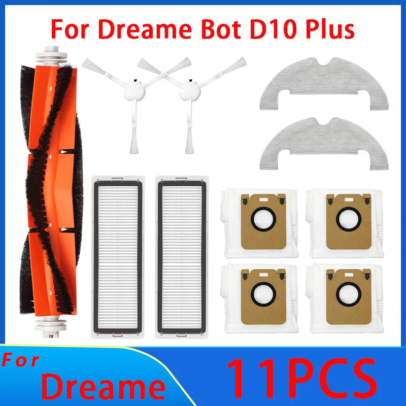 Robot Vacuum Dust Bags – Replacement Accessories for Dreame Bot D10 Plus