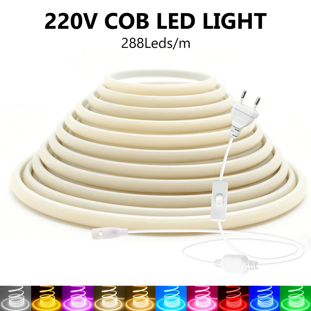 Waterproof COB LED Strip – Flexible Linear Lighting for Home Decor