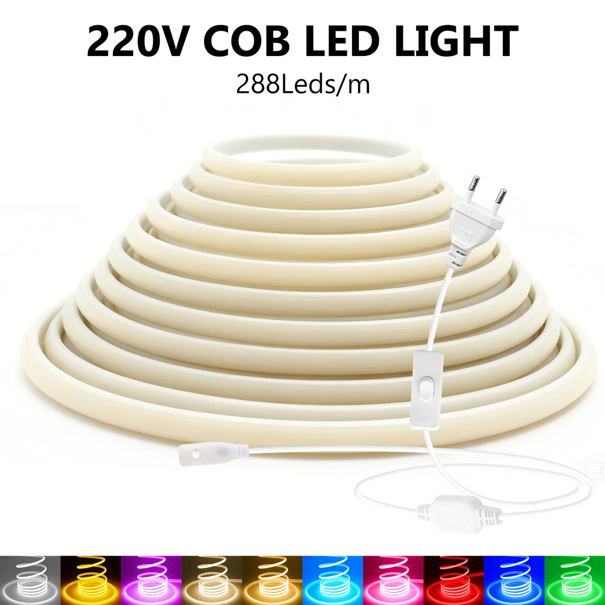 Waterproof COB LED Strip – Flexible Linear Lighting for Home Decor