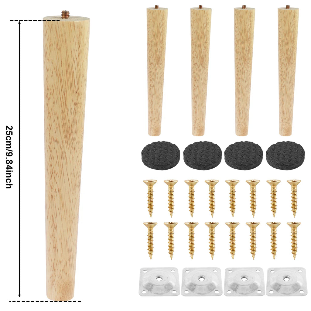 Solid Wooden Furniture Legs – Replacement Feet for Tables and Chairs