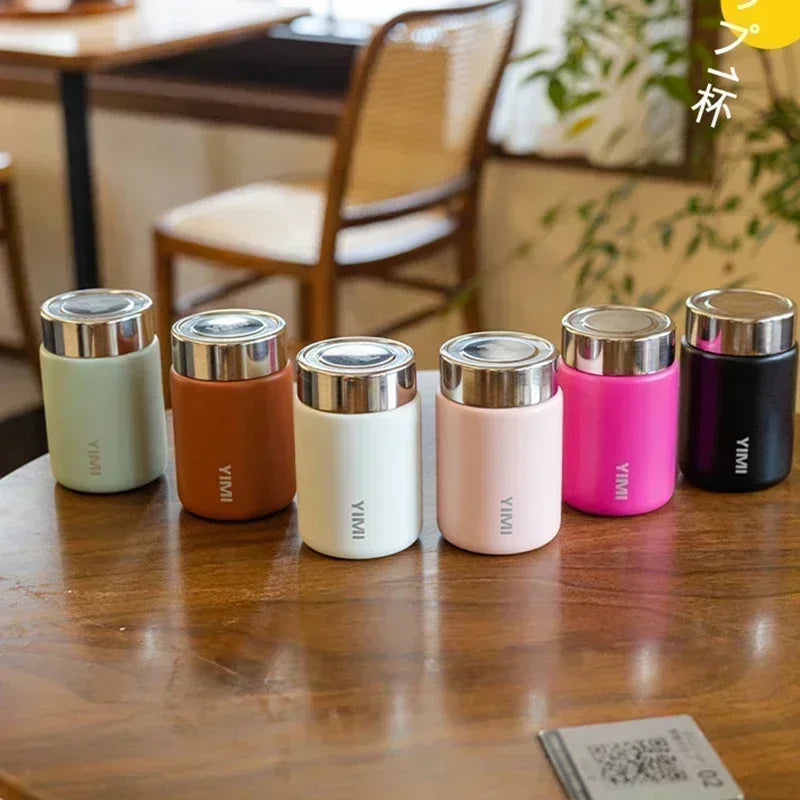Stainless Steel Vacuum Flask – 230ml Portable Insulated Mug for Travel and Coffee