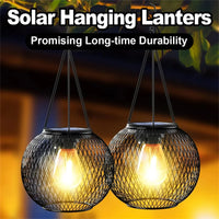 Solar LED Lantern – Waterproof Warm White Light for Outdoor Garden Decor