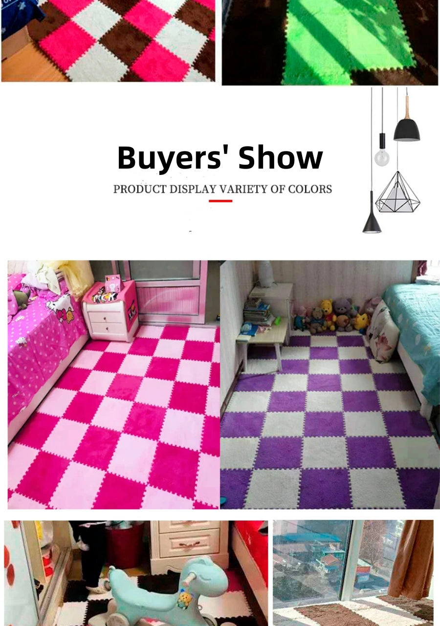 Soft Foam Patchwork Play Mats – Interlocking Carpet Tiles for Kids Rooms