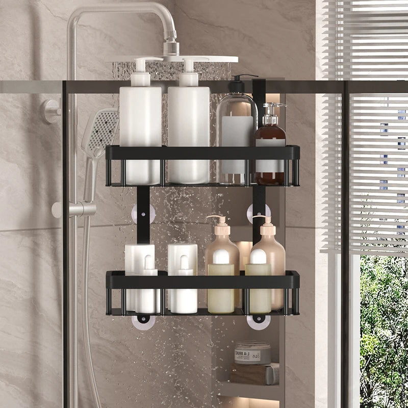 Three-Layer Wall Mounted Bathroom Rack – Shower Storage Organizer