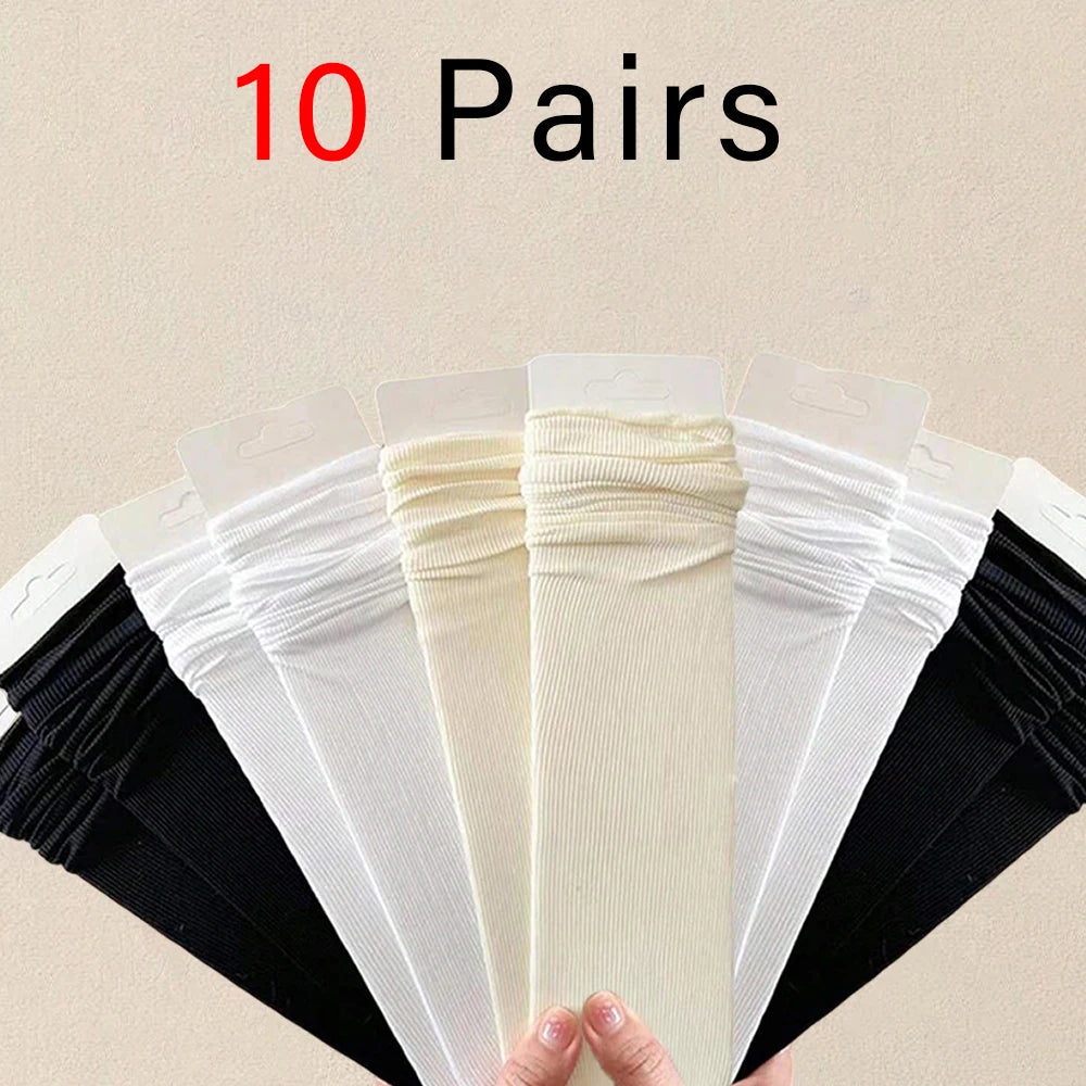 Women Mid Length Cotton Socks – Soft Breathable Casual Daily Wear