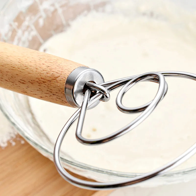 Danish Dough Whisk – Stainless Steel Wire Tool for Baking Artisan Bread
