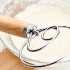 Danish Dough Whisk – Stainless Steel Wire Tool for Baking Artisan Bread