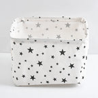 Foldable Cotton Linen Storage Basket – Small Desktop Organizer for Home