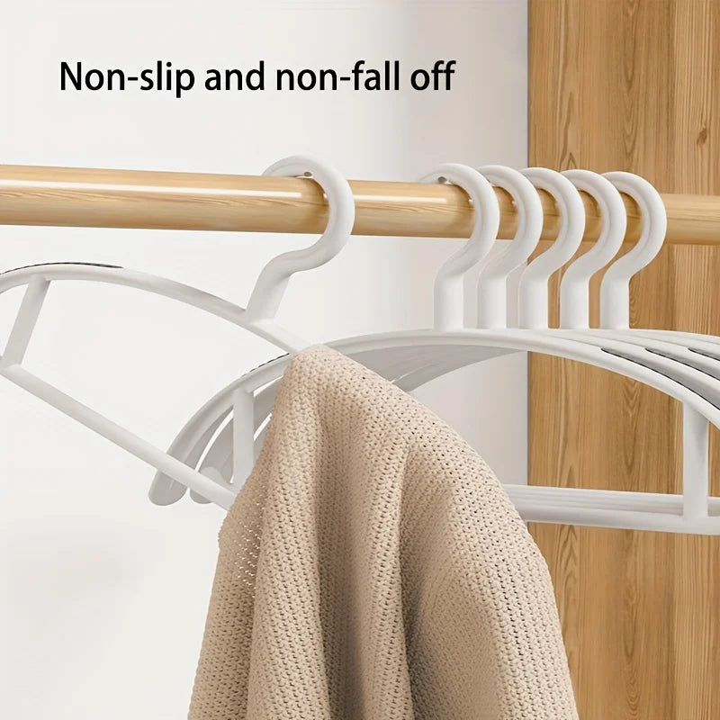 Non-Slip Plastic Hangers – Thick Wide Shoulder Drying Rack for Home Wardrobe