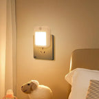 Motion Sensor LED Night Light – Dimmable EU Plug for Bedroom and Corridor