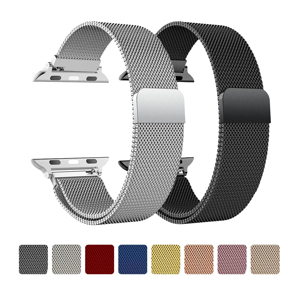 Milanese Stainless Steel Watch Band – Magnetic Bracelet for Apple Watch Series