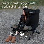 Foldable Camping Chair – Ergonomic Recliner with Pillow for Outdoor Leisure