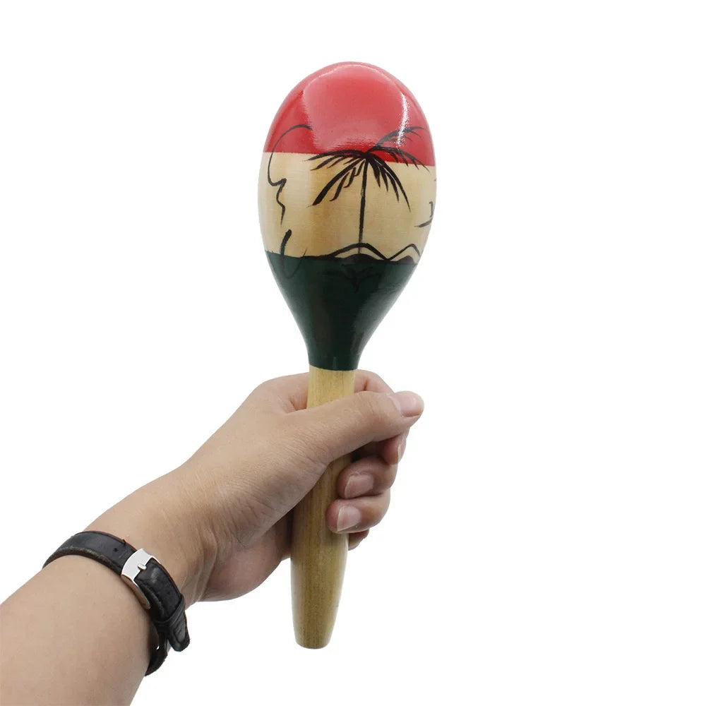 Wooden Maracas Shakers – Tropical Percussion Instrument for Kids Party Toys