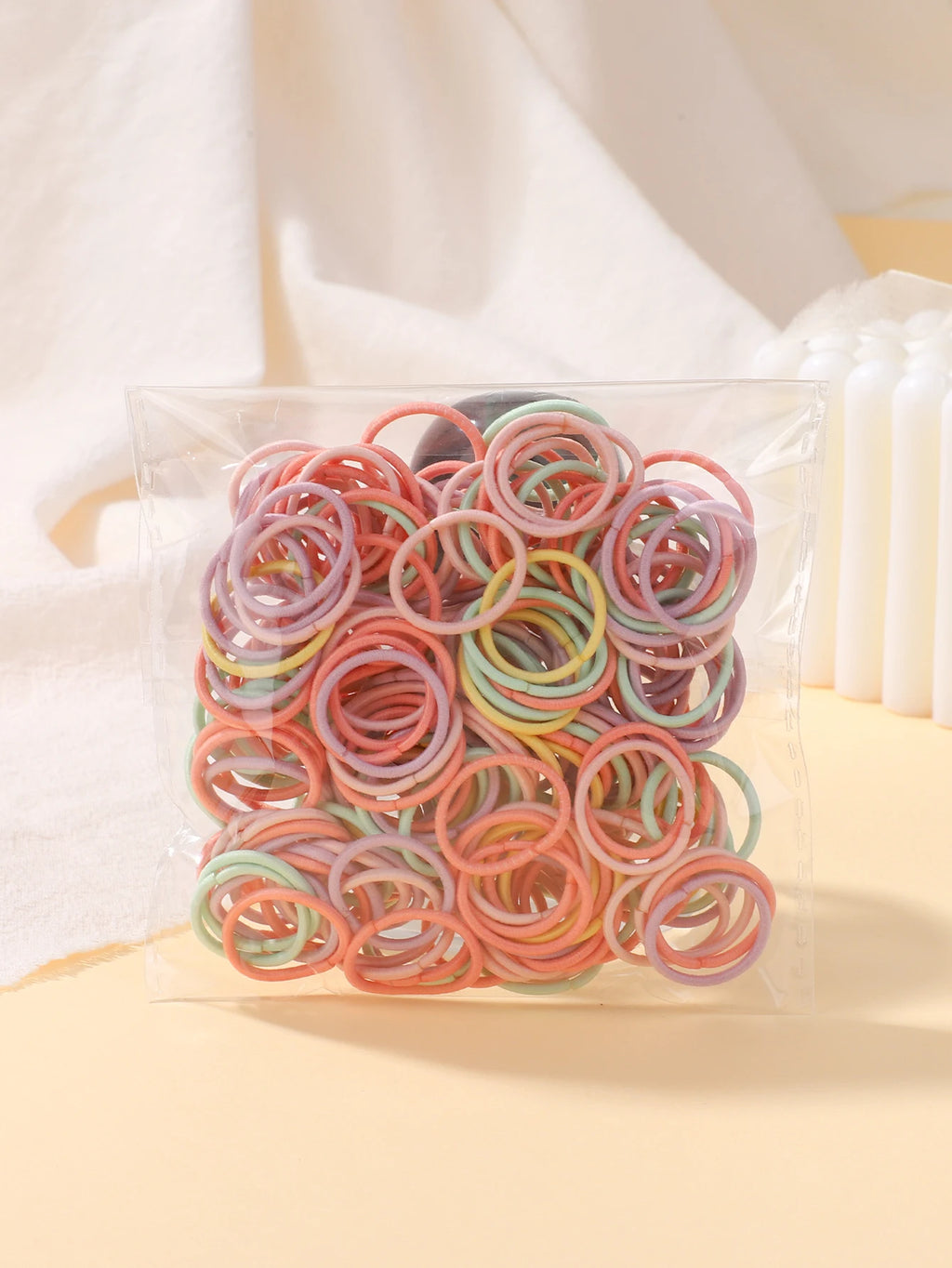 Colorful Nylon Hair Ties – 2cm Elastic Rubber Bands for Baby Girls