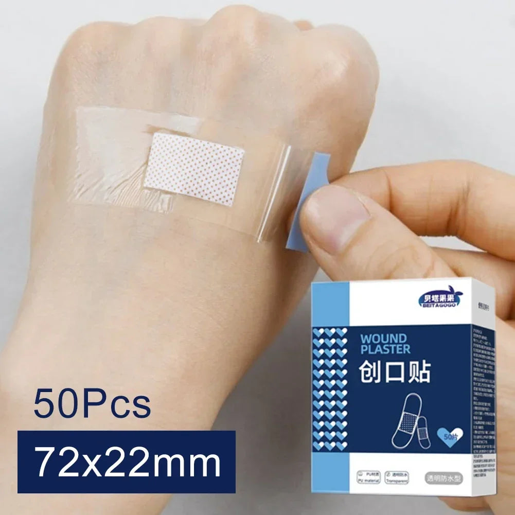Waterproof Adhesive Bandages – Transparent Medical Dressing for Wound Care