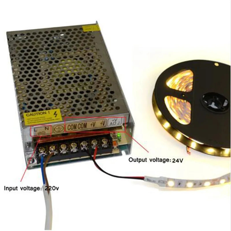 Universal LED Power Supply Adapter – Switching Transformer for LED Strip Lighting