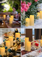 Waterproof LED Pillar Candles – Remote Control Timed Lights for Home Decor