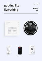 Folding Portable Desk Fan – 10800mAh Rechargeable Air Cooler for Camping